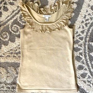 White house black market Gold top stretchy